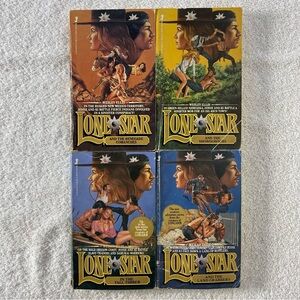 Vintage Lone Star Action Western Romance Novel x4